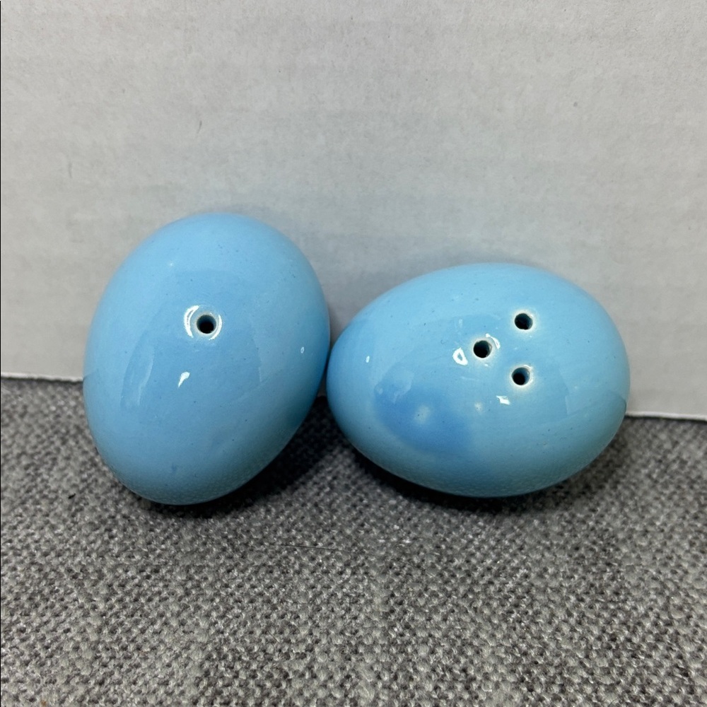 Ceramic Light Blue Egg Salt and Pepper Shakers - Home Accents